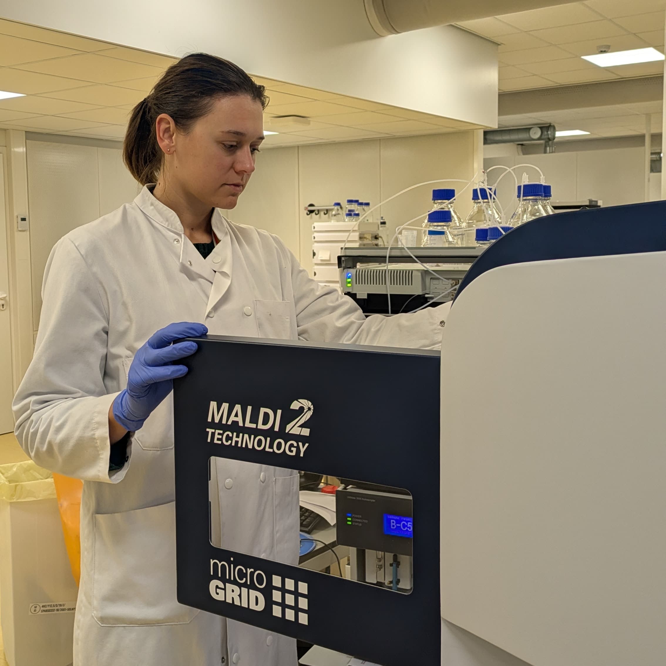 The MALDI-MSI mass spectrometer during a measurement run