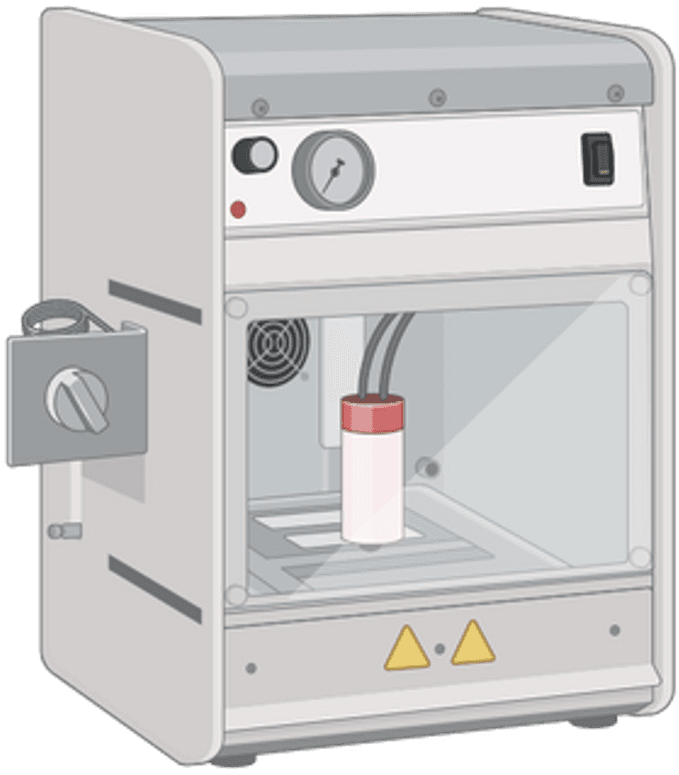 Illustration of the automated chemical and enzymatic processing unit
